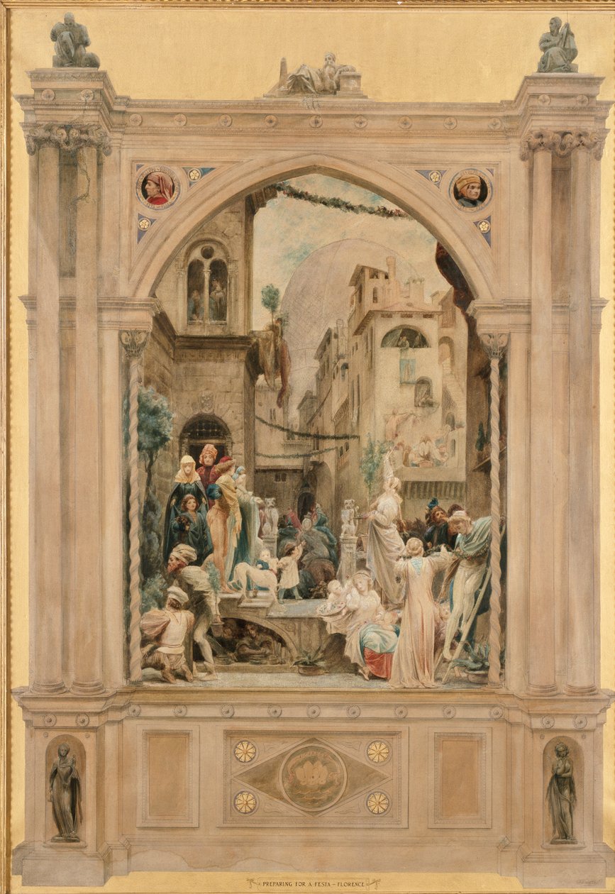 Preparing for a Festa, Florence by Frederic Leighton