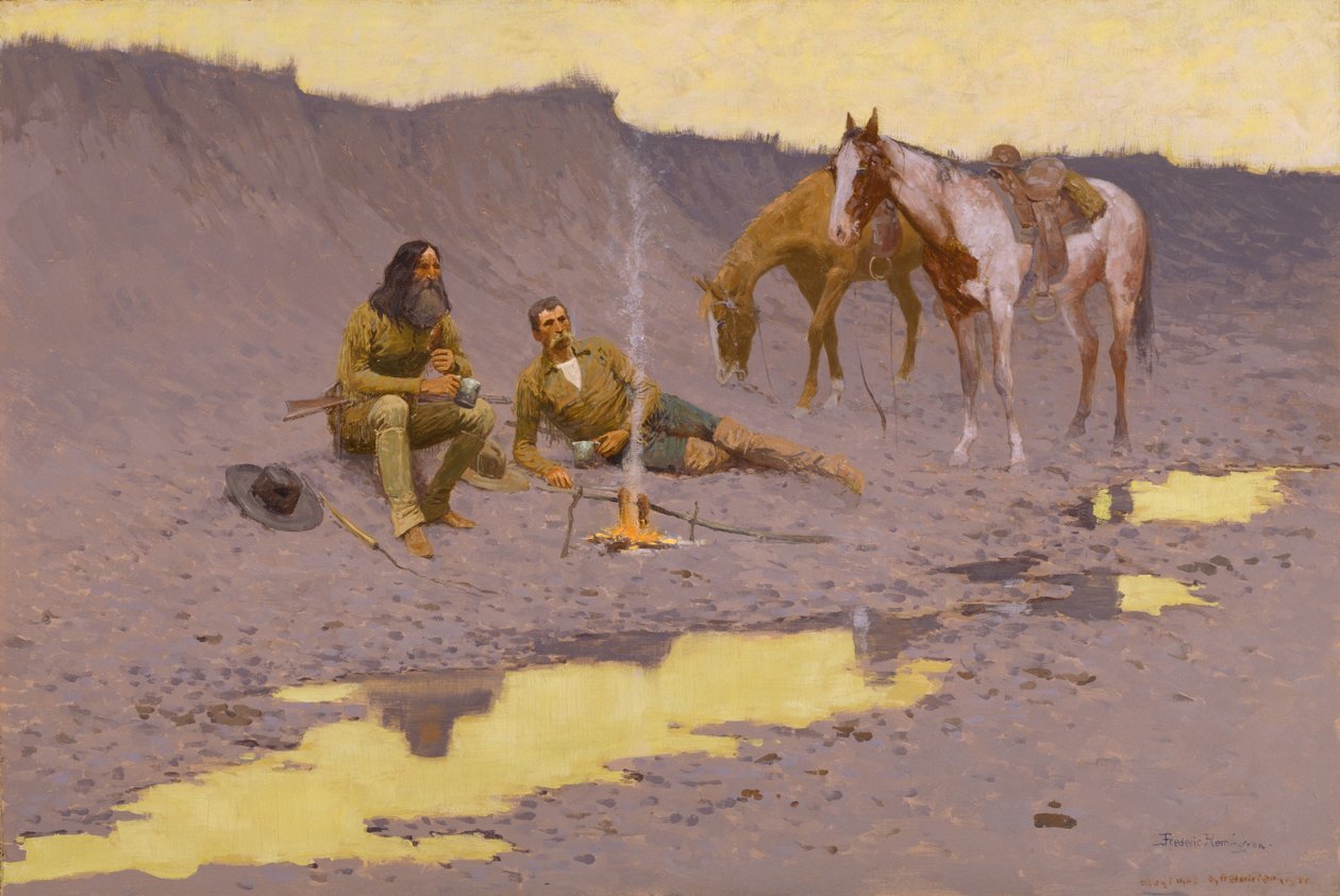 A New Year on the Cimarron by Frederic Remington