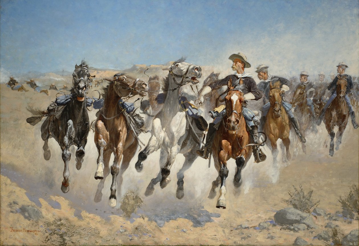 Dismounted: The Fourth Troopers Moving the Led Horses by Frederic Remington