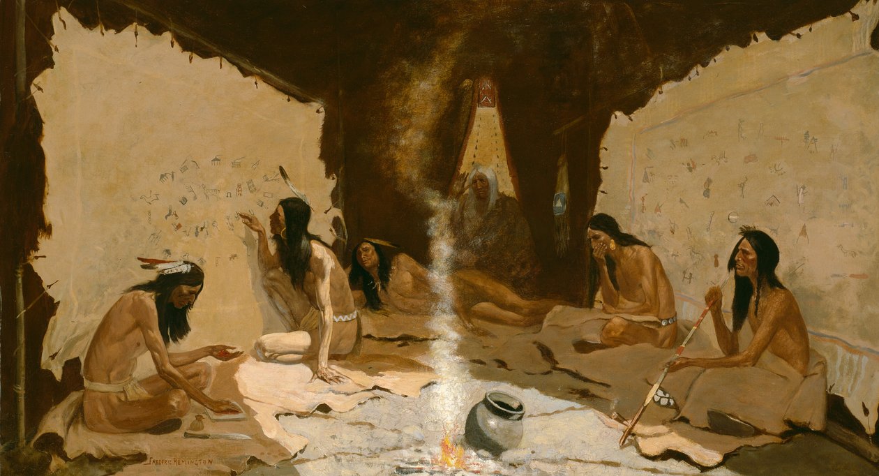 Historians of the Tribe, 1890-99 by Frederic Remington