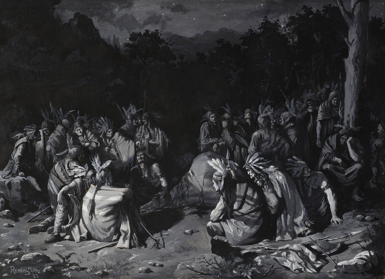 Indian Gathering by Frederic Remington