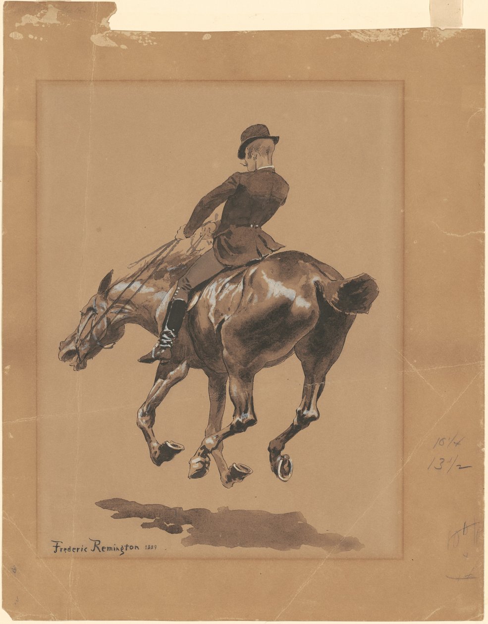 On the Bridle Path, Central Park, New York by Frederic Remington