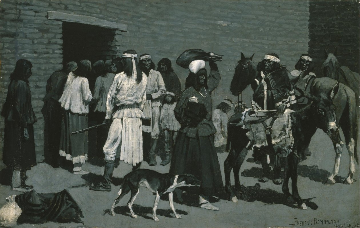 Pueblo Indian Village by Frederic Remington