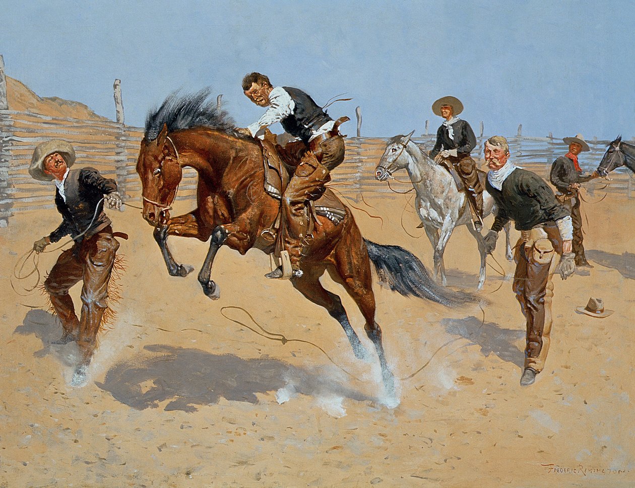 Turn Him Loose, Bill, c.1893 by Frederic Remington