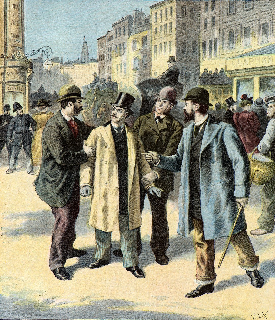 Arrest of Leopold Emile Aron, 1895 by Frederic Theodore Lix