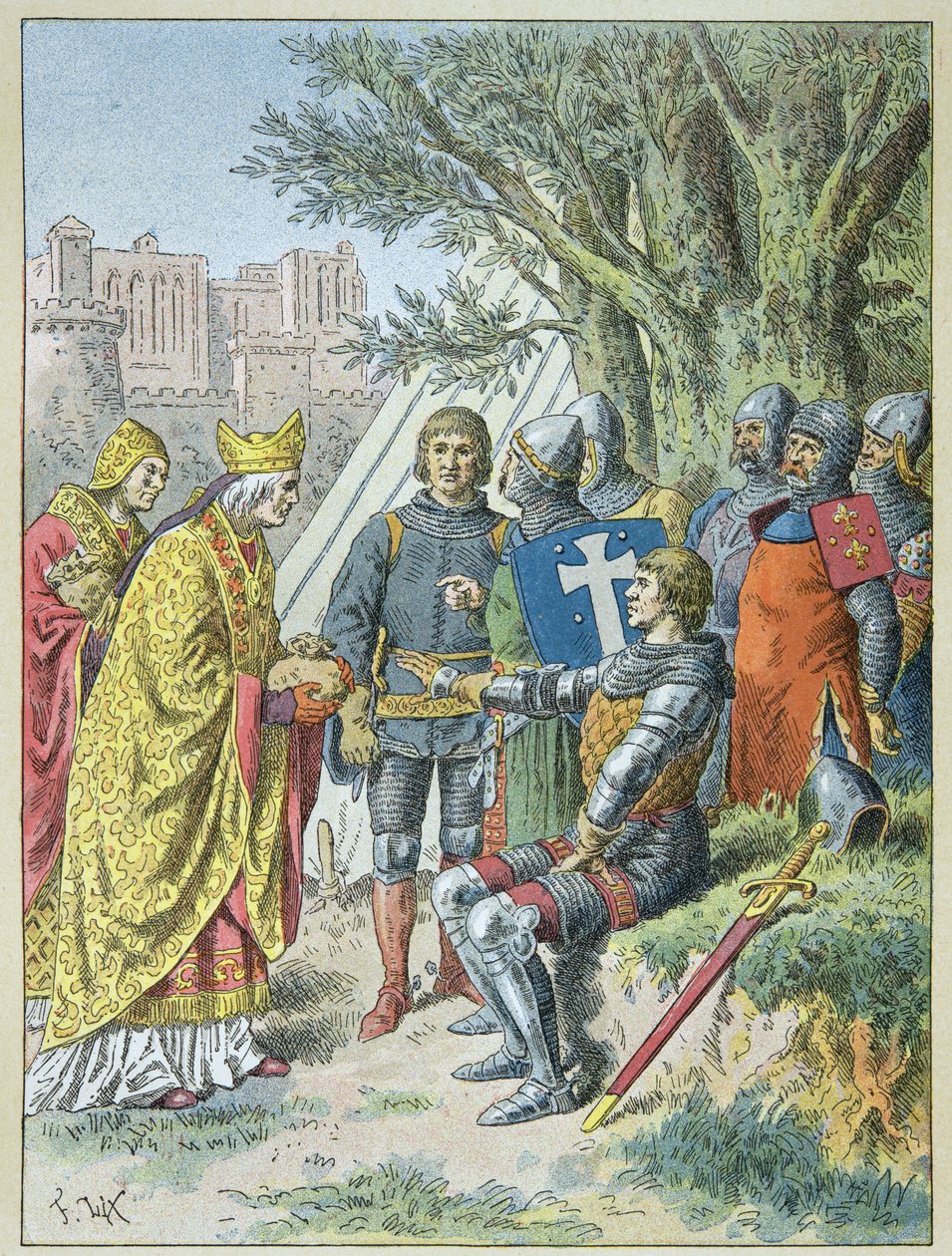Bertrand Du Guesclin Received the Grudge He Sought to Keep Avignon by Frederic Theodore Lix