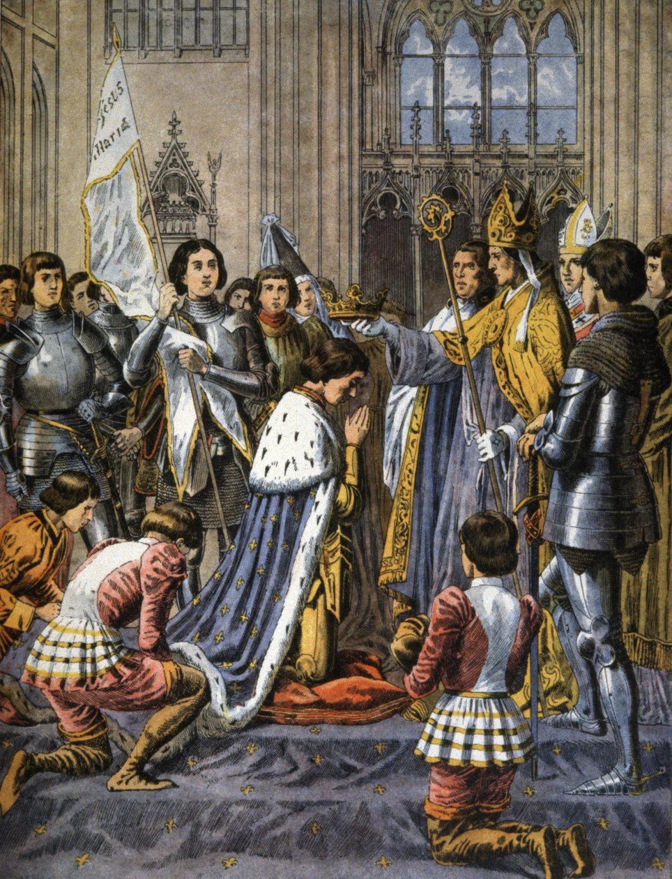 Coronation of Charles VII of France in Reims, c.1900 by Frederic Theodore Lix