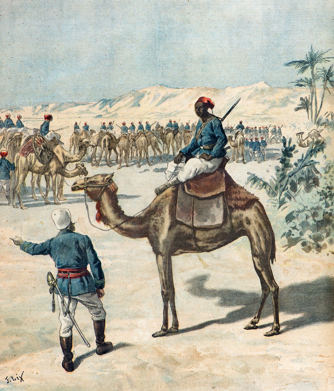 French Colonial Troops by Frederic Theodore Lix