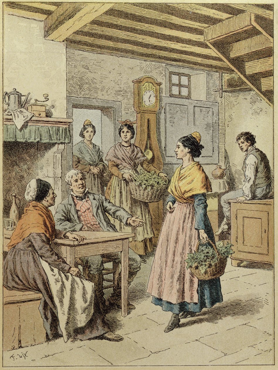 Interior of a Farmhouse in Provence by Frederic Theodore Lix