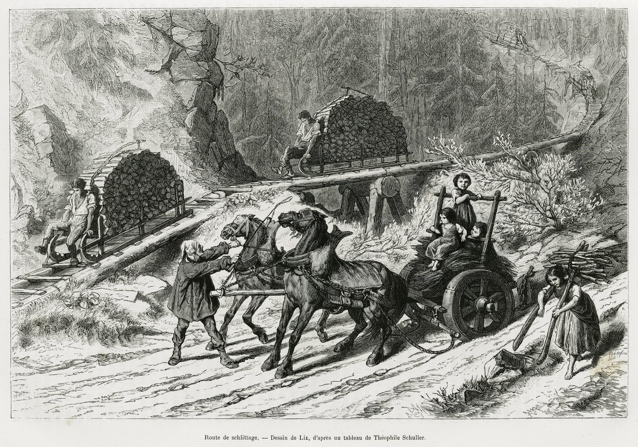 Schlittage road by Frederic Theodore Lix
