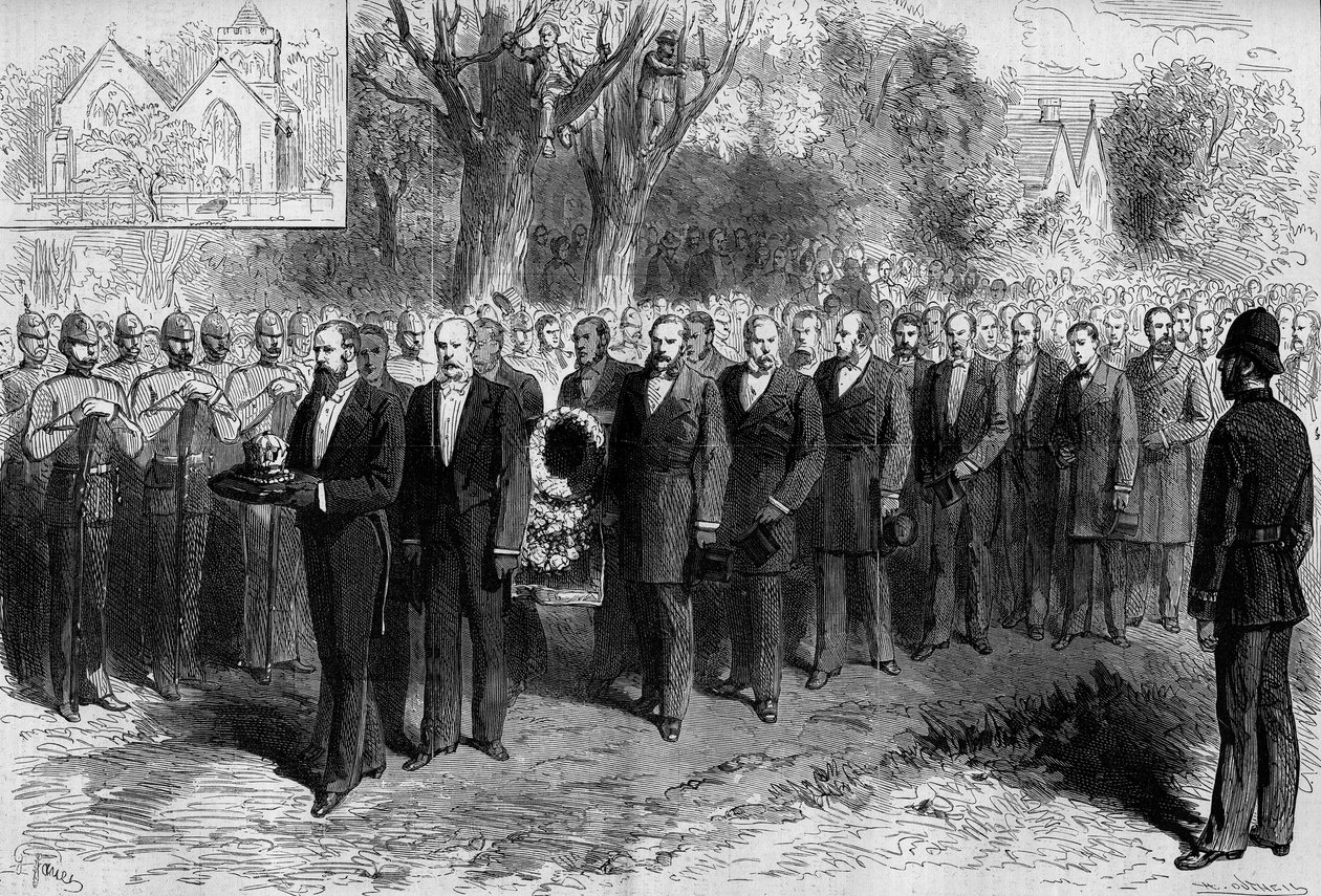 Funeral of Benjamin Disraeli (Lord Beaconsfield) by Frederic de Haenen