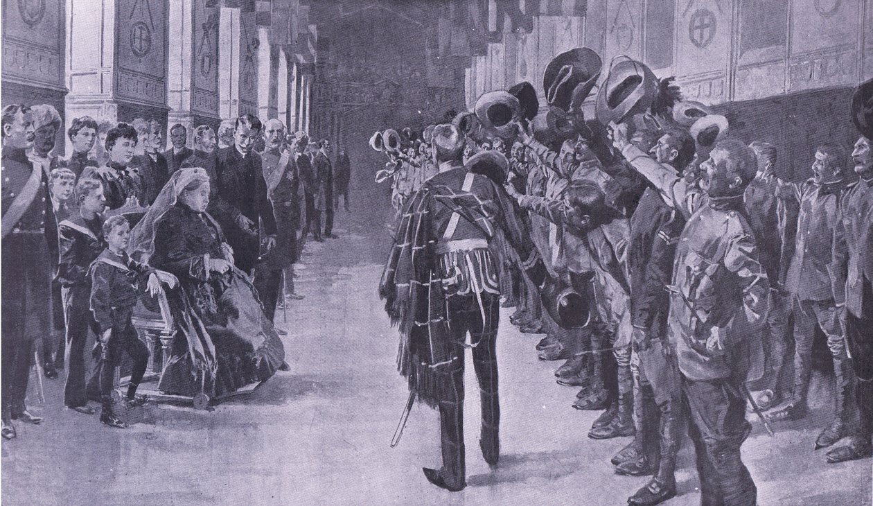 Queen Victoria inspecting invalided Colonials in St George