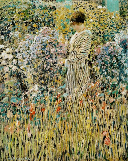 Lady in a Garden by Frederick Carl Frieseke