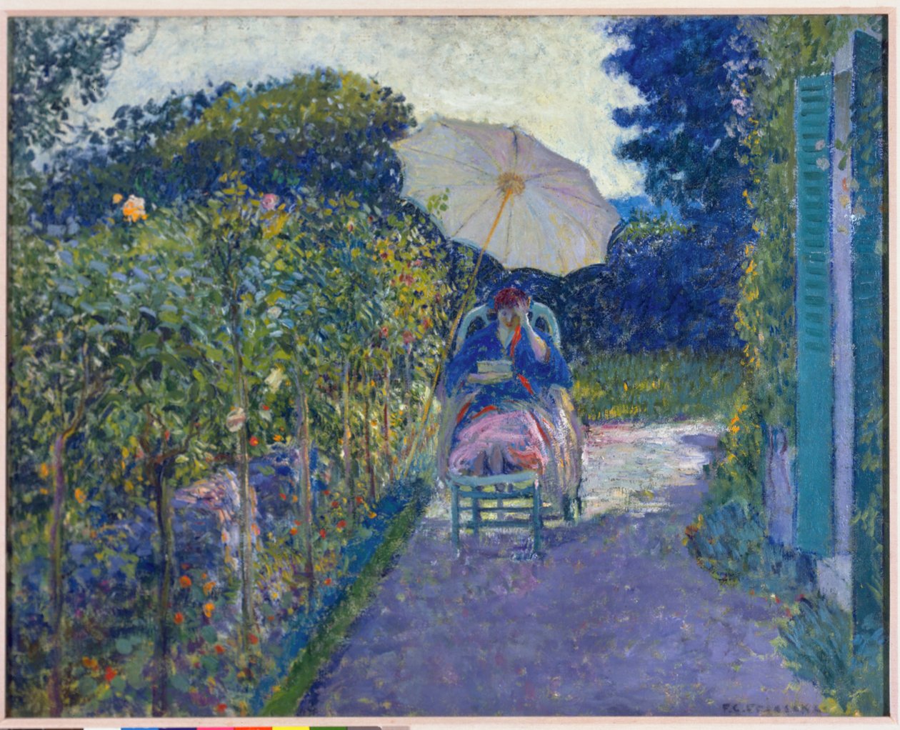 Woman Seated in a Garden, 1914 by Frederick Carl Frieseke