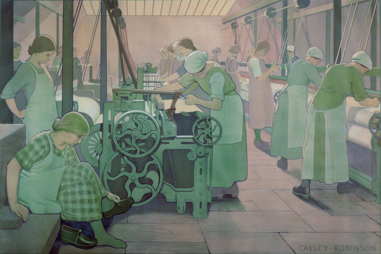British Industries - Cotton (LMS Poster) by Frederick Cayley Robinson