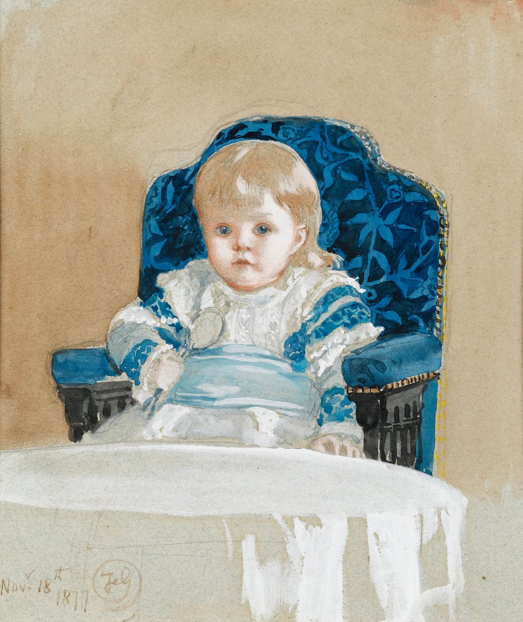 Frederica in a Party Dress Holding a Spoon, 1877 by Frederick Goodall