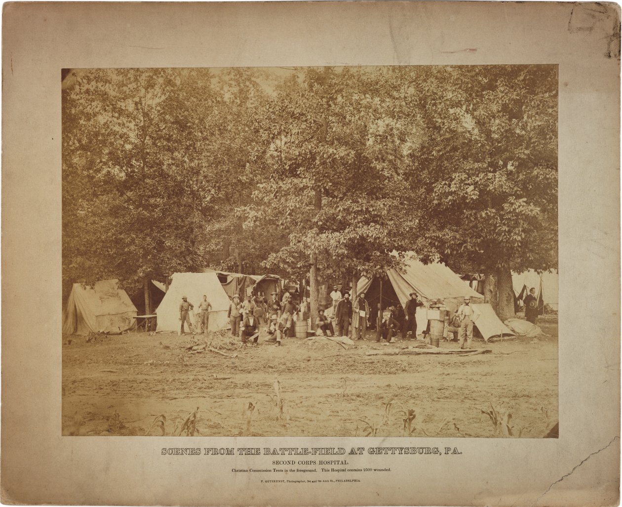Union Second Corps field hospital, Gettysburg, PA by Frederick Gutekunst