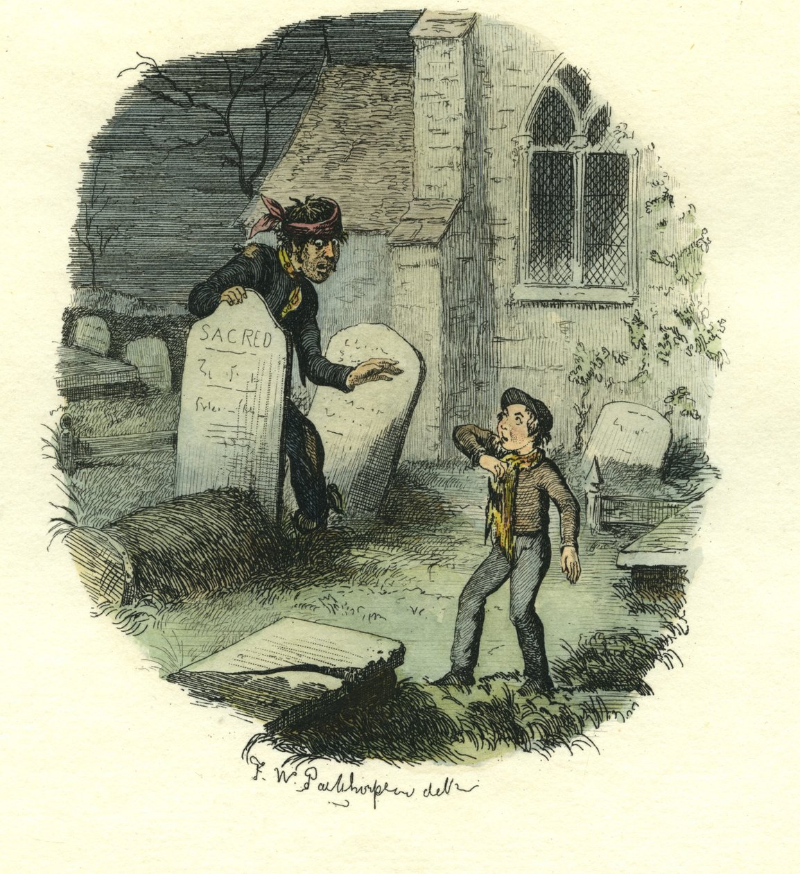 Pip and the Convict, Great Expectations by Frederick W. Pailthorpe