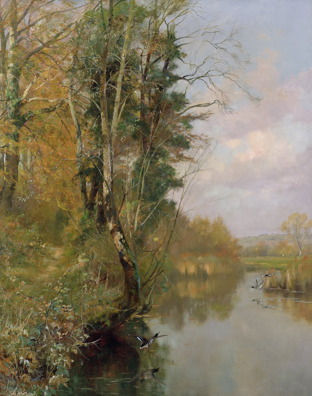 The River Frome, Morton near Dorchester by Frederick William Newton Whitehead