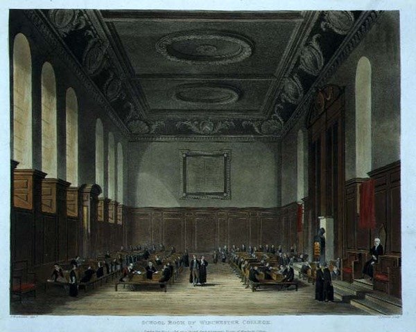 School Room of Winchester College, from 