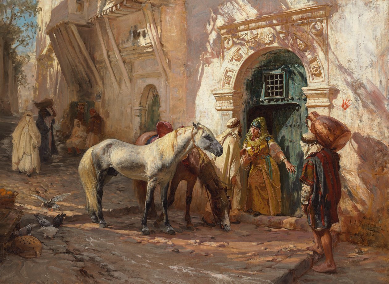 A Scene in North Africa; 1885 by Frederick Arthur Bridgman