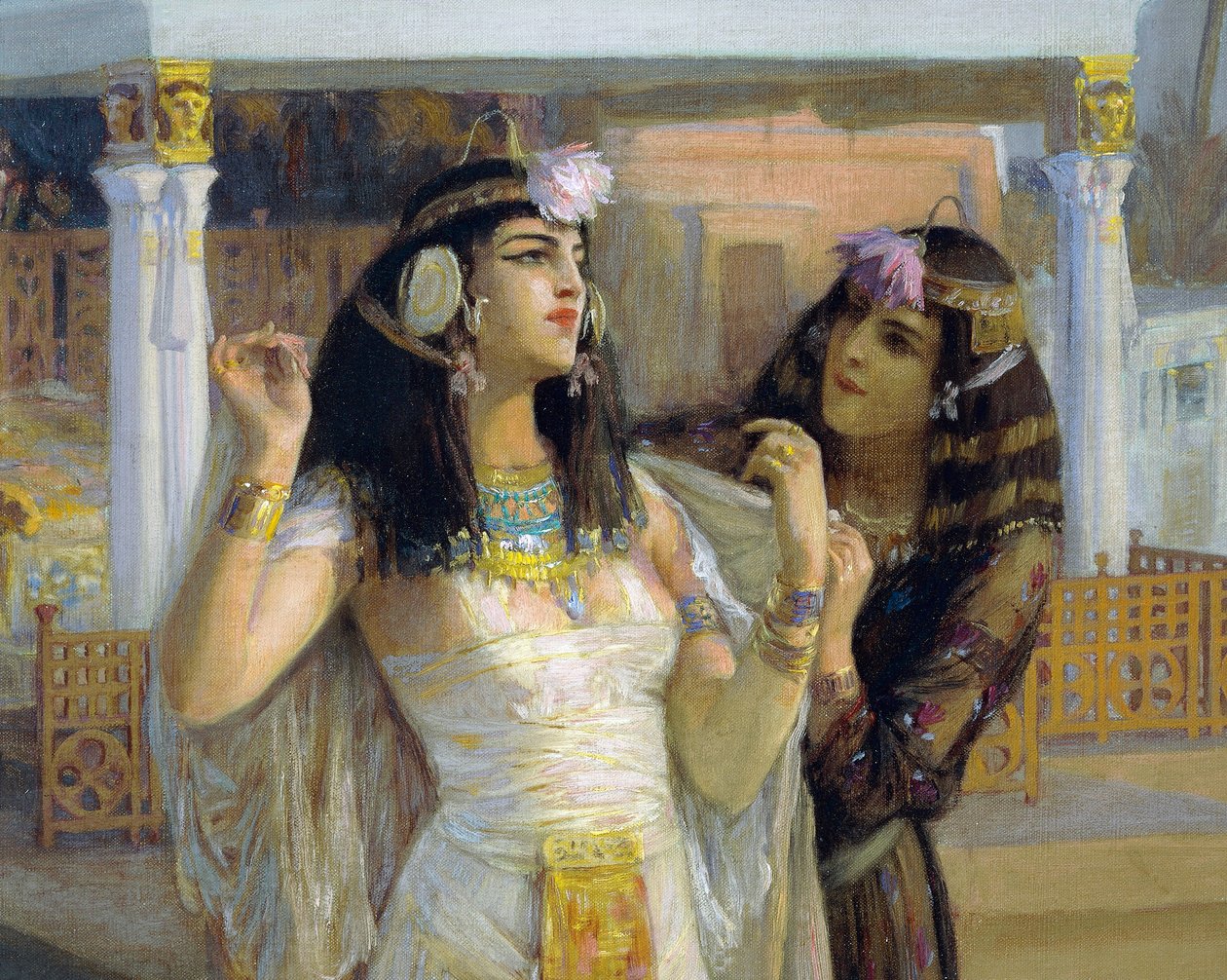 Cleopatra on terraces of Philae by Frederick Arthur Bridgman