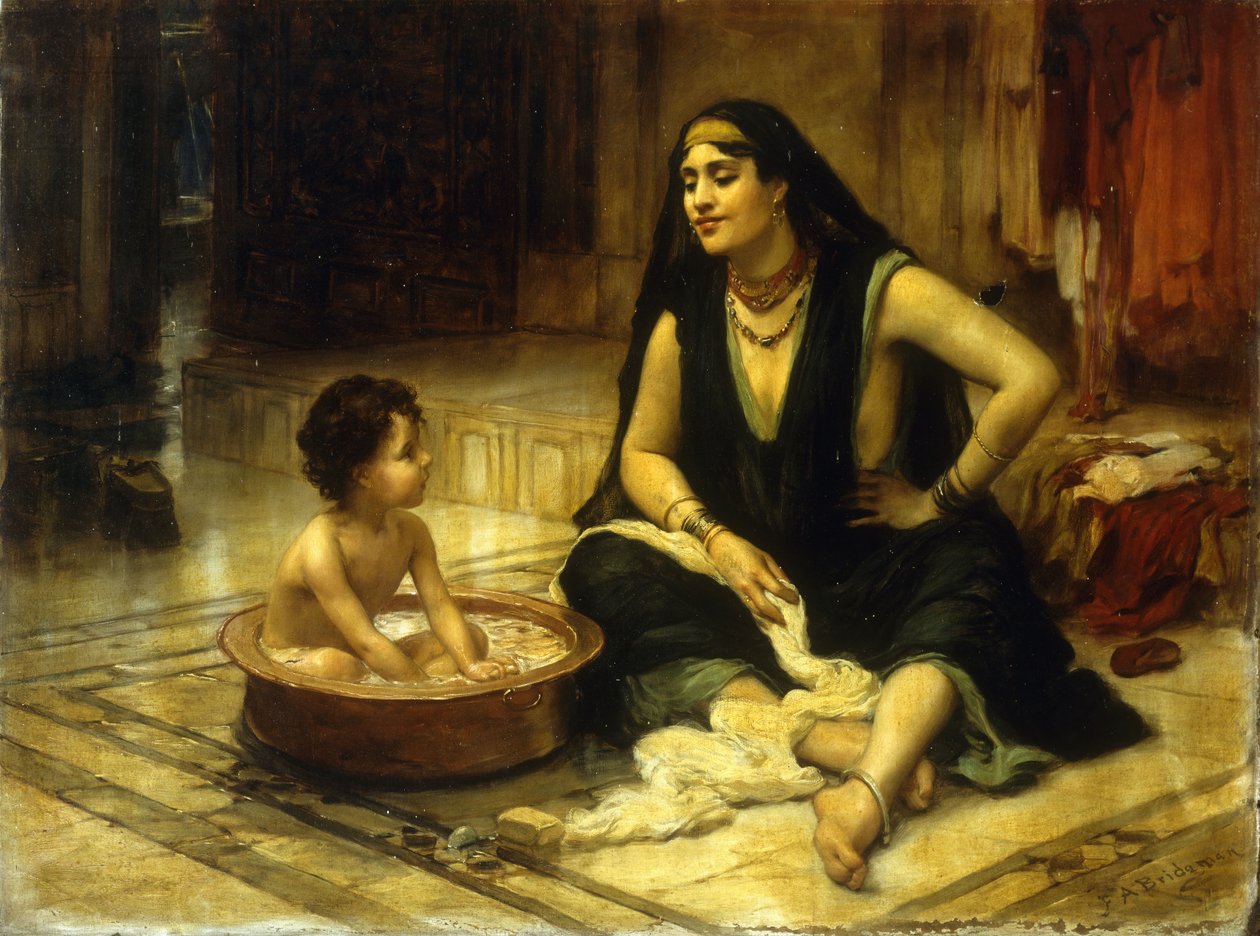 Fellahin and Child by Frederick Arthur Bridgman