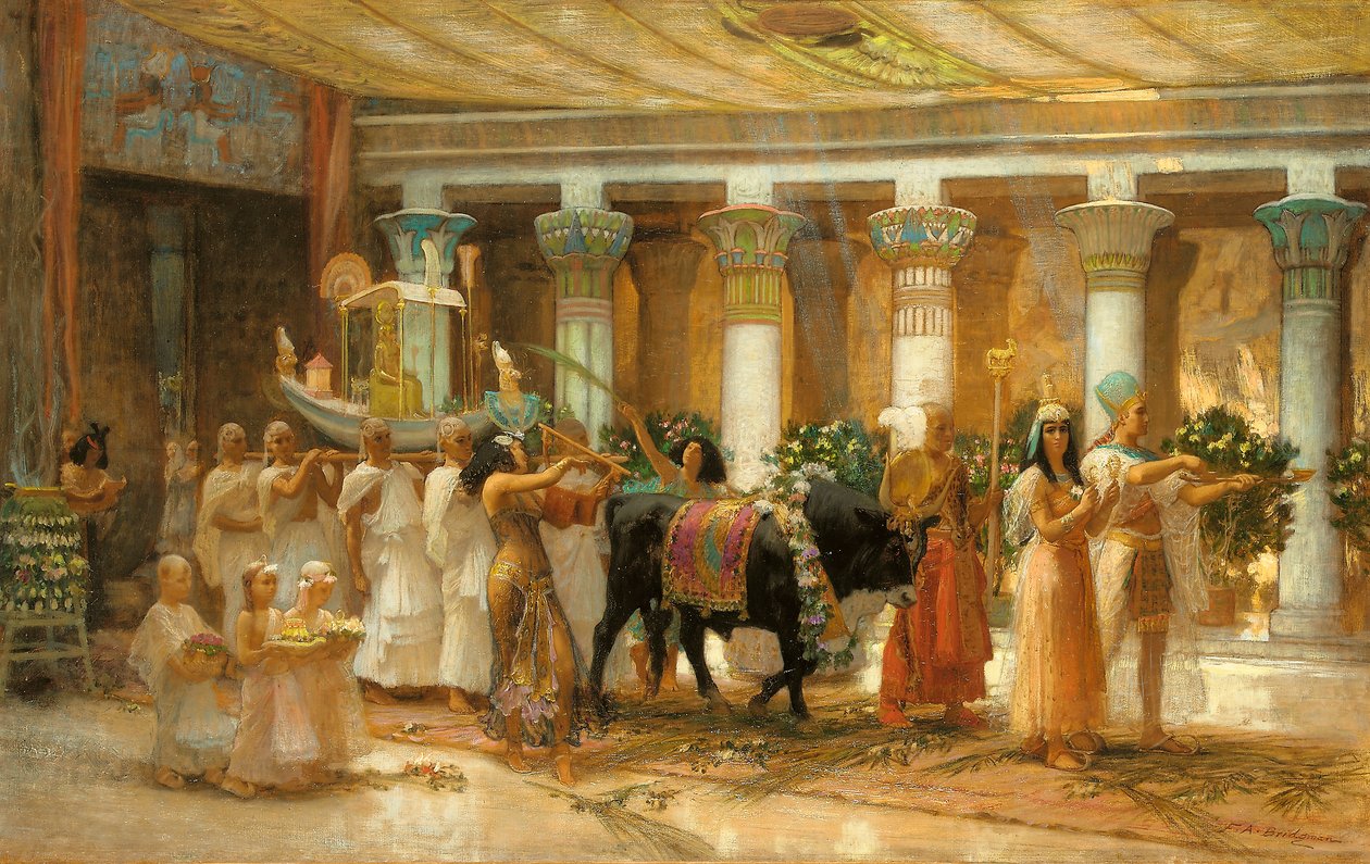 The Procession of the Sacred Bull, Apis, c.1879 by Frederick Arthur Bridgman