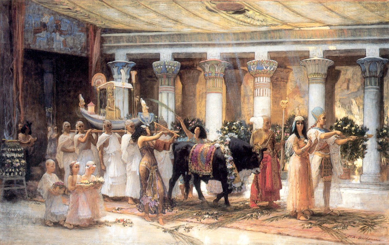 The Procession of the Sacred Bull Apis, Late 19th or Early 20th Century by Frederick Arthur Bridgman