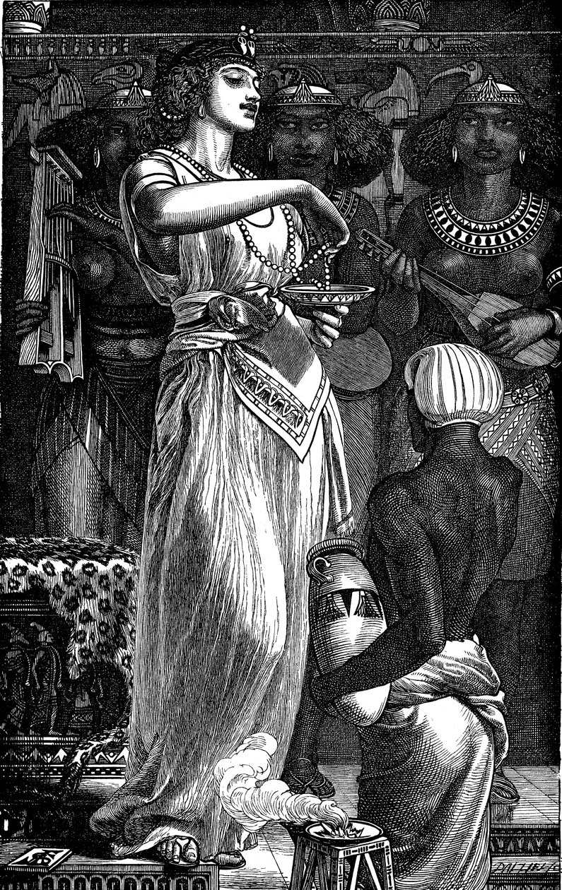 Cleopatra VII, Queen of Egypt, Dissolving Pearls in Wine by Frederick Augustus Sandys