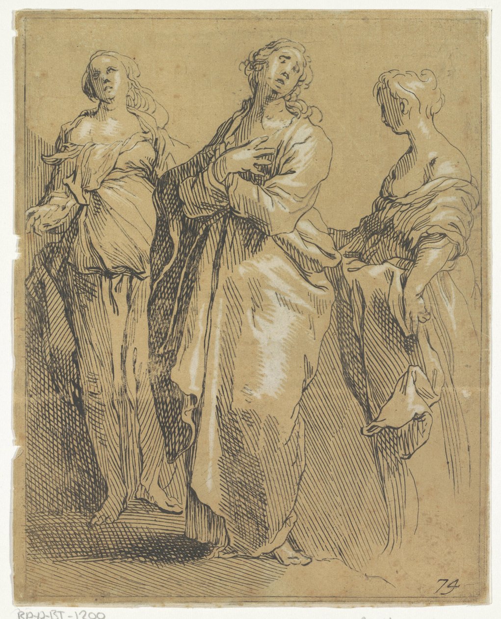 Three Standing Figures by Frederick Bloemaert