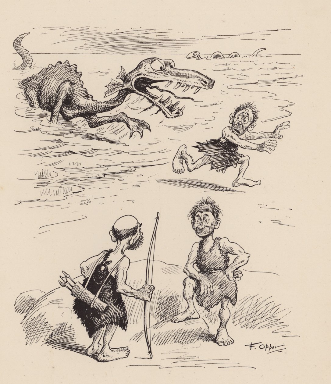 Our Antediluvian Ancestors by F Opper: Number Eighteen by Frederick Burr Opper