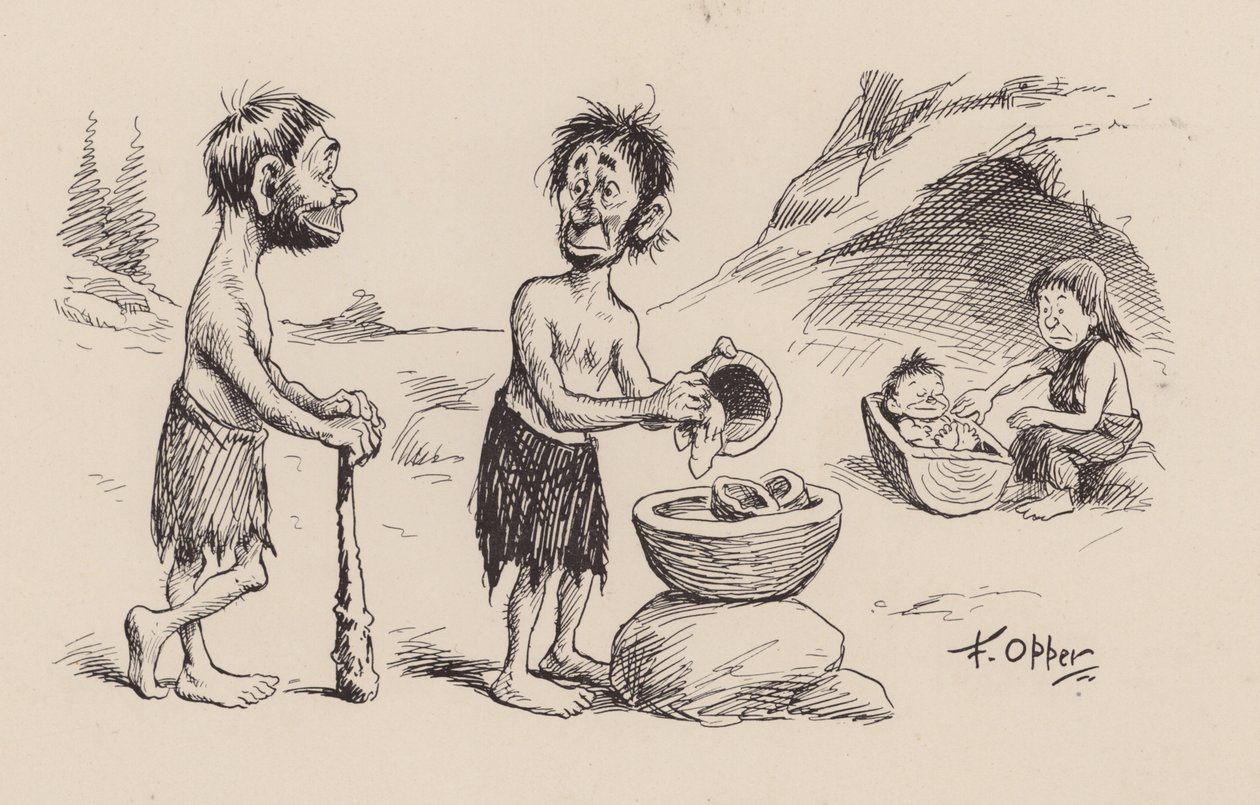 Our Antediluvian Ancestors by F Opper: Number Forty Eight by Frederick Burr Opper