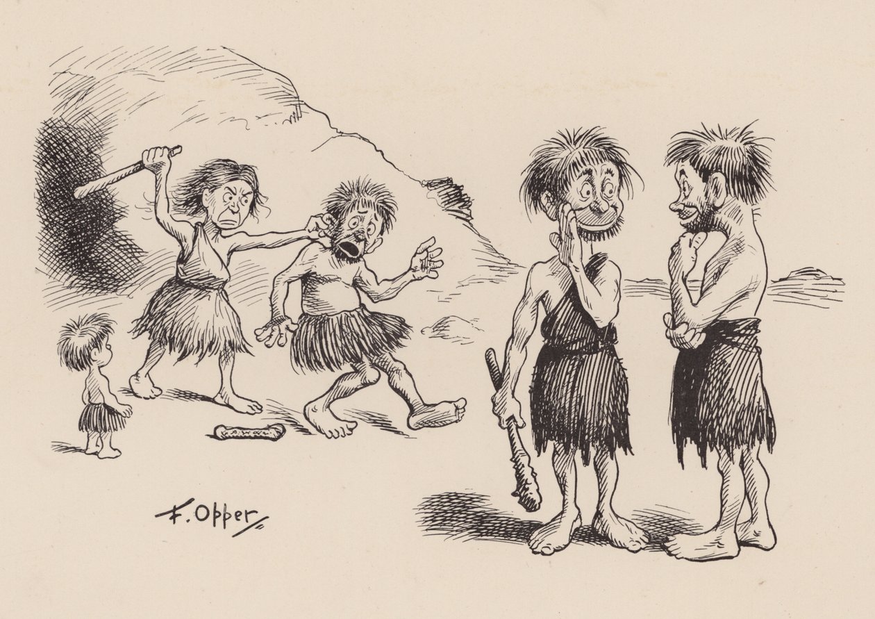 Our Antediluvian Ancestors by F Opper: Number Forty Seven by Frederick Burr Opper