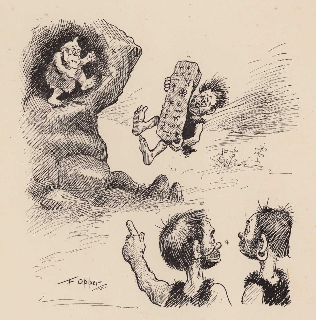 Our Antediluvian Ancestors by F Opper: Number Forty Three by Frederick Burr Opper