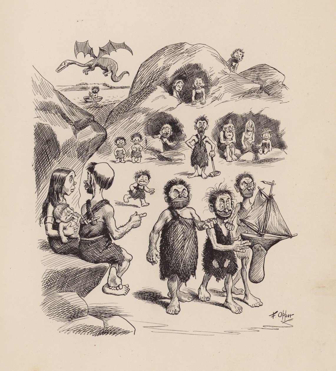 Our Antediluvian Ancestors: Number One by Frederick Burr Opper