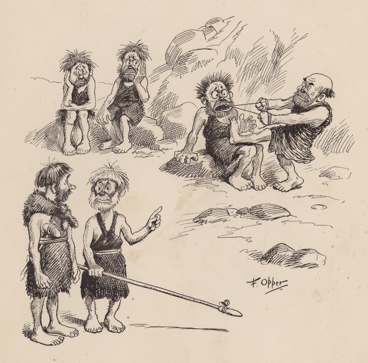 Our Antediluvian Ancestors by F Opper: Number Seven by Frederick Burr Opper