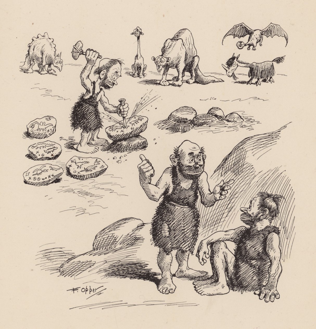 Our Antediluvian Ancestors: Number Thirty Five by Frederick Burr Opper