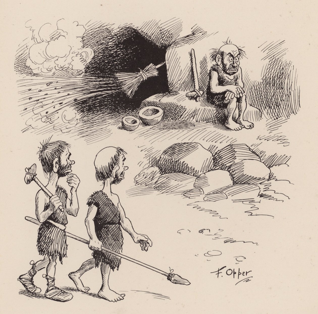 Our Antediluvian Ancestors by F Opper: Number Thirty Three by Frederick Burr Opper