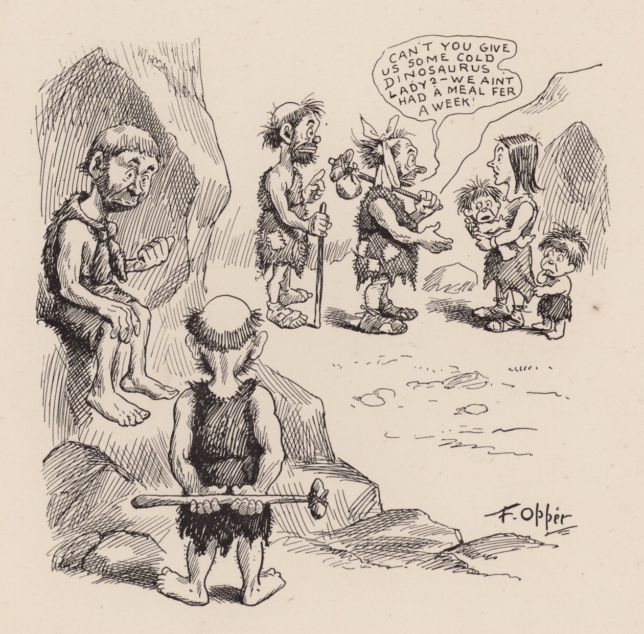 Our Antediluvian Ancestors: Number Thirty Two by Frederick Burr Opper