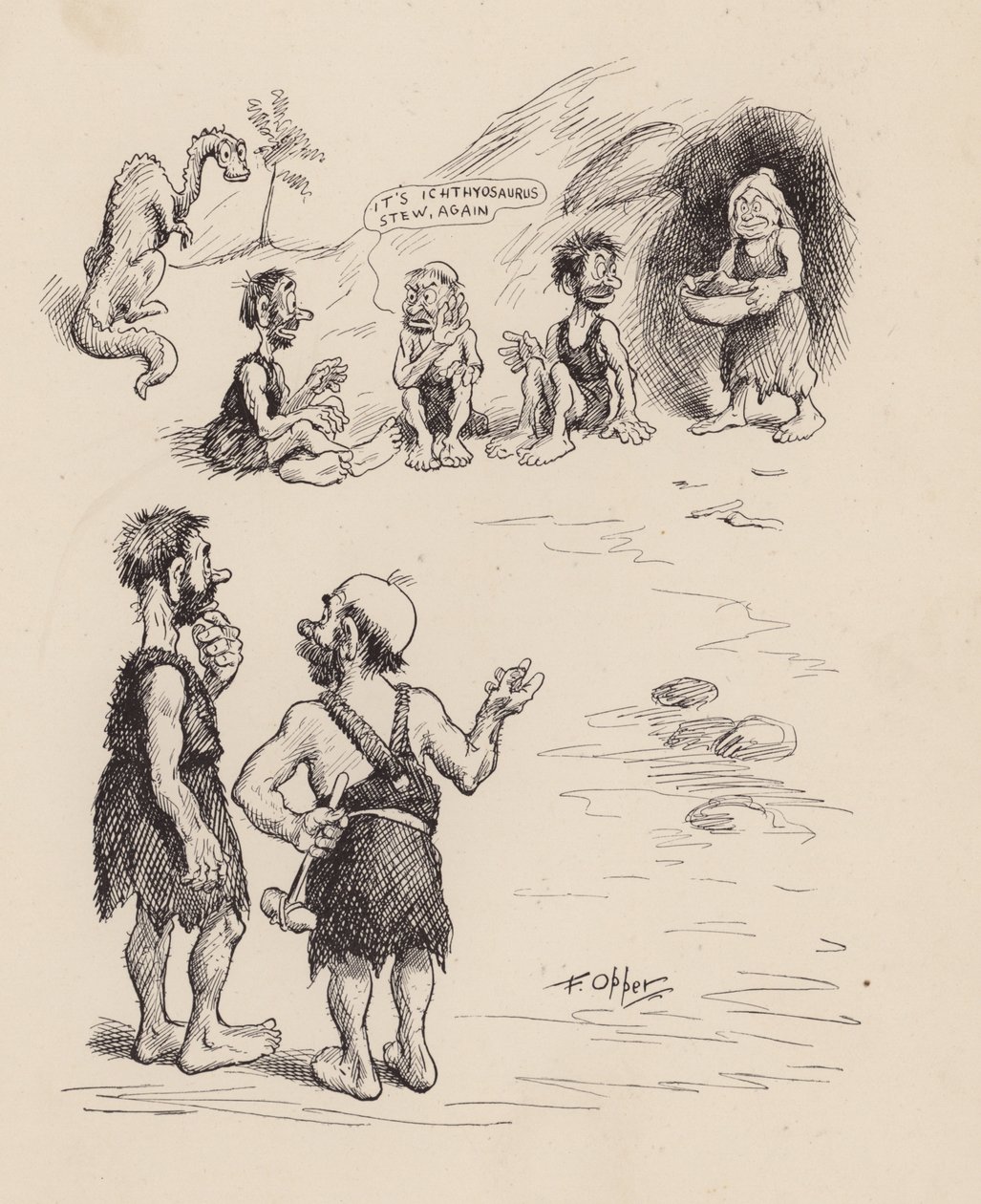 Our Antediluvian Ancestors by F Opper: Number Three by Frederick Burr Opper