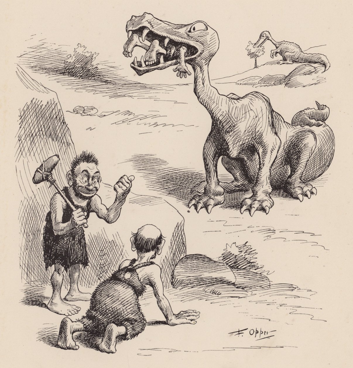 Our Antediluvian Ancestors by F Opper: Number Twelve by Frederick Burr Opper