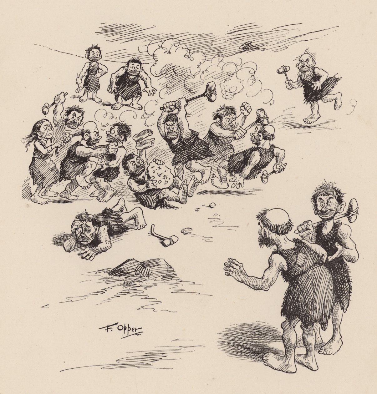 Our Antediluvian Ancestors by F Opper: Number Twenty by Frederick Burr Opper