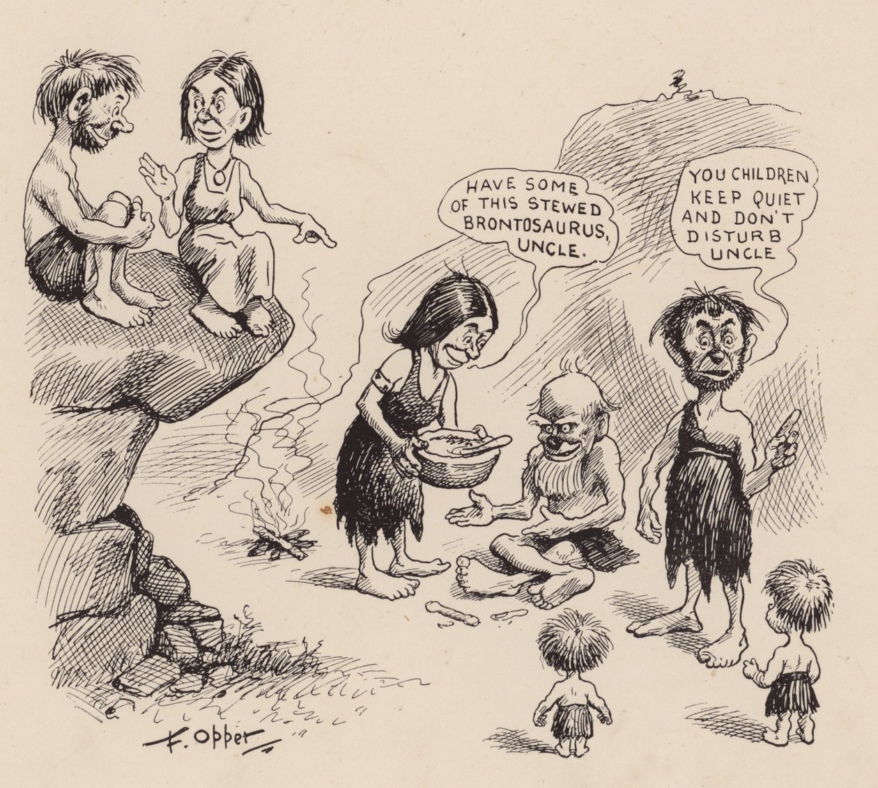 Our Antediluvian Ancestors by F Opper: Number Twenty Four by Frederick Burr Opper
