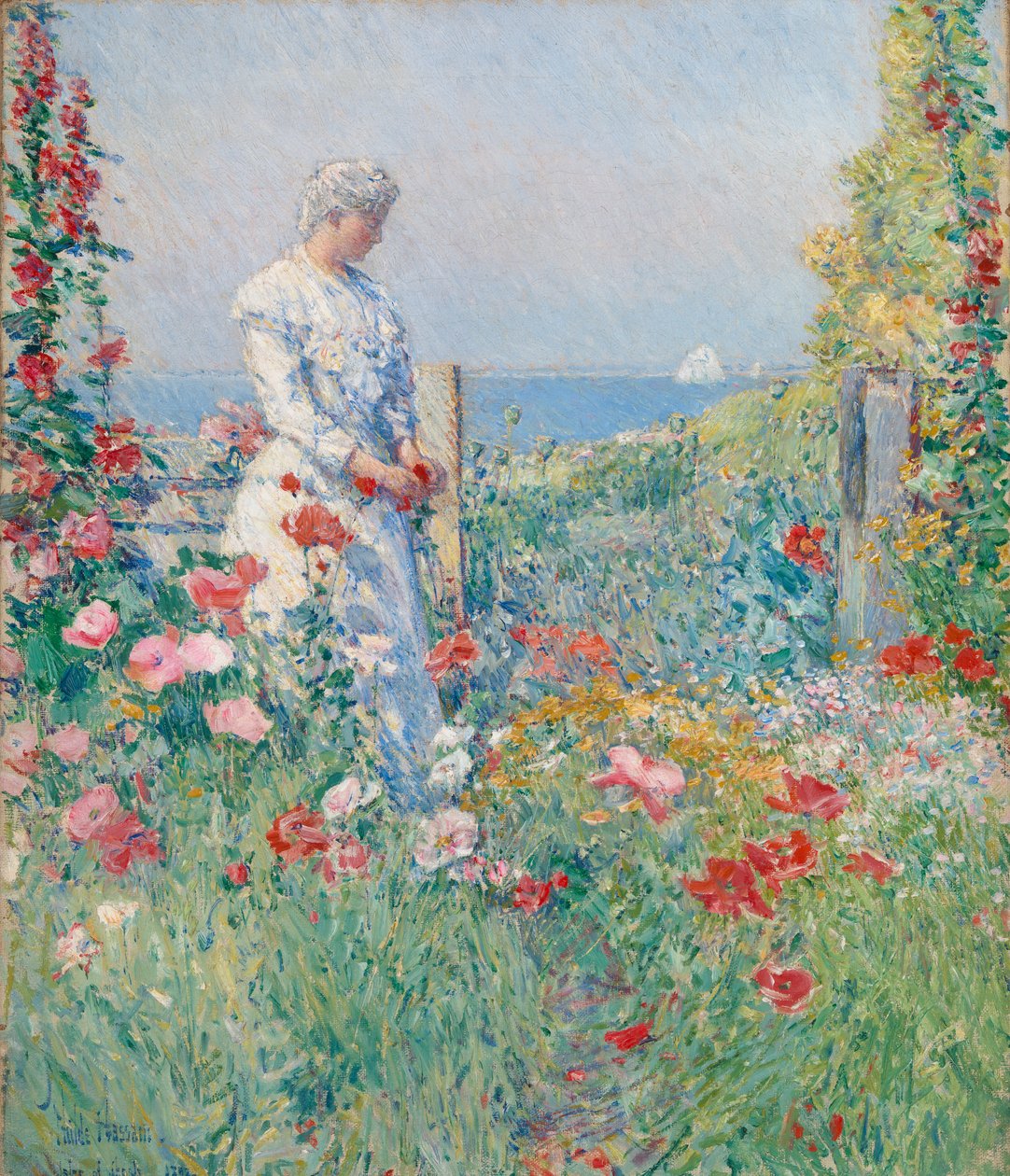 In the Garden Celia Thaxter in Her Garden by Frederick Childe Hassam