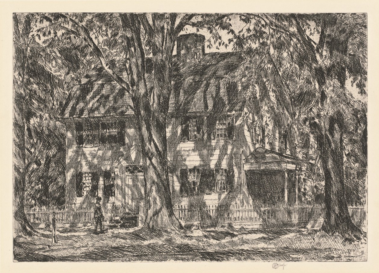 The Lion Gardiner House, Easthampton by Frederick Childe Hassam