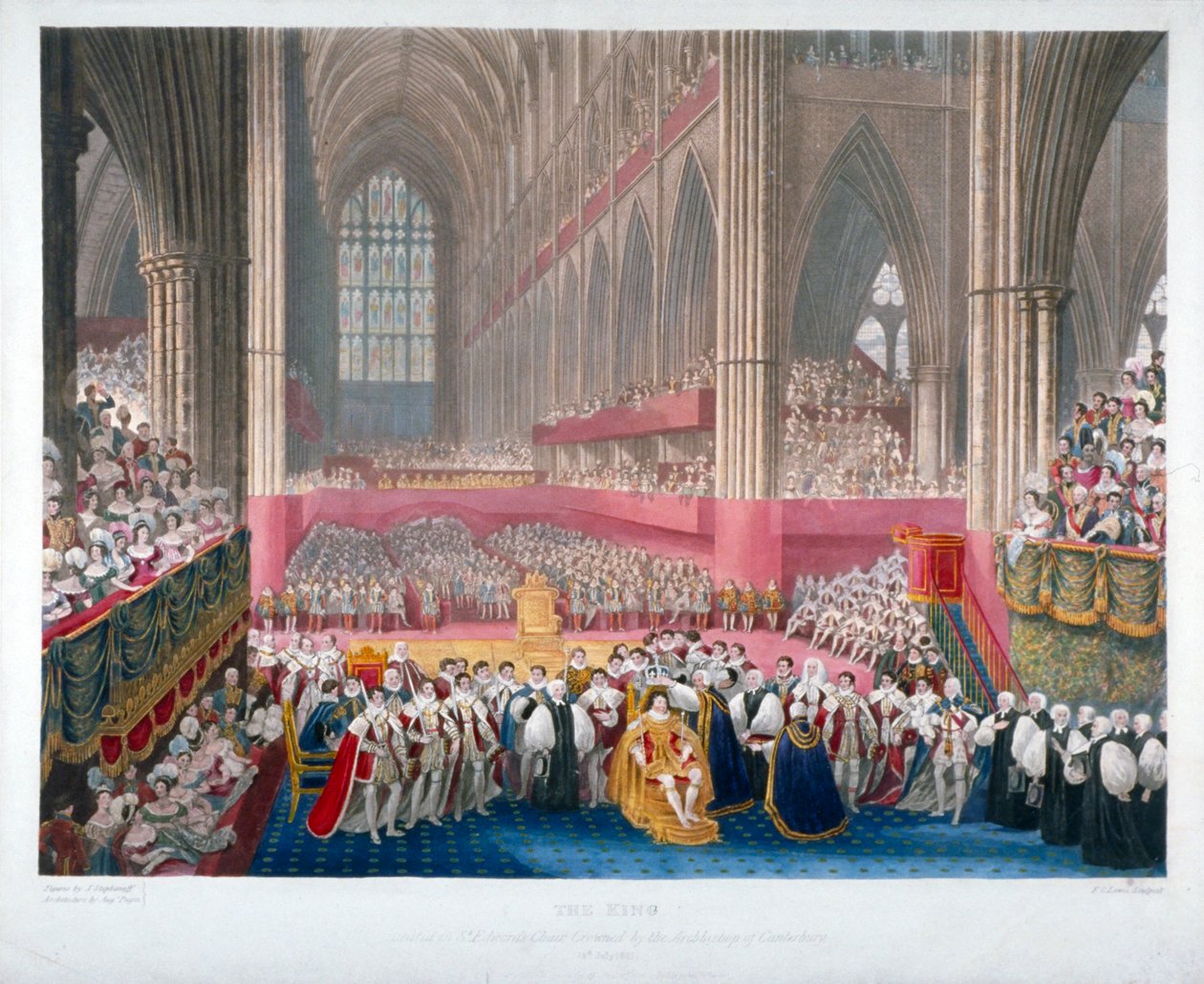 The Coronation of King George IV in Westminster Abbey, London, 19th July, 1821 by Frederick Christian Lewis