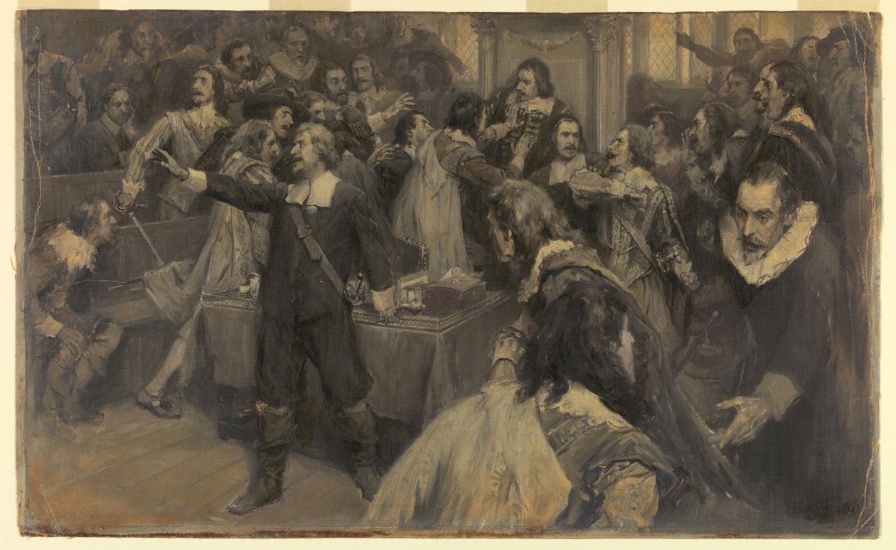 Scene in the House of Parliament, March 2, 1629 by Frederick Coffay Yohn