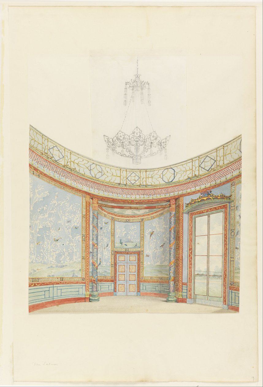 Design for the Decoration of the Saloon, the Royal Pavilion, Brighton by Frederick Crace