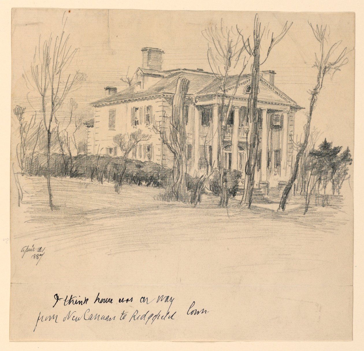 Governor Lounsbury House, Main Street, Ridgefield, Conn. by Frederick Dielman
